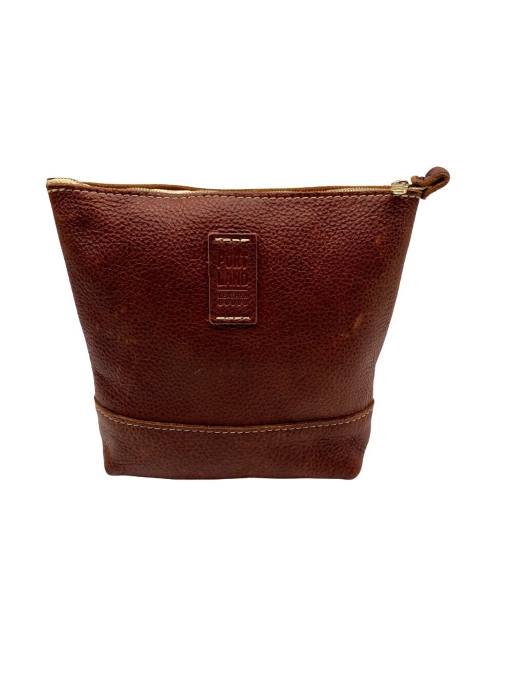 Portland Leather Goods Brown Pebbled Leather Bag